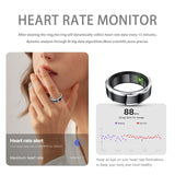 Smart Ring Health Tracker Fitness Ring Heart Rate Monitor Sleep Sports Modes Smart Ring Step Counter Calorie Pedometer Smart Rings for Android & iOS