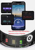 Smart Ring for Men Women Fitness Tracker Ring Health Smart Rings Heart Rate Monitor Sleep Tracker LED Notification Calorie Step Counter NFC Gesture Control Multi-Sport Modes Waterproof iOS/Android