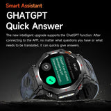 GPS Smart Watches for Men Military Altimeter Barometer Compass Bluetooth Calls Sports Modes Flashlight Smart Watch Heart Rate Sleep Monitor Message Reminder