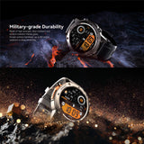 GPS Smart Watch Running Watches, Military Smart Watches with Bluetooth Call Heart Rate Monitor Pedometer Step Counter, Barometer Altitude Compass Smartwatches