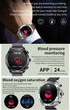 Smart Watches for Men with Wireless Earbuds Waterproof Men Watches HiFi Headphones Blood Pressure Monitor Heart Rate Monitor Sleep Tracker Bluetooth Call Fitness Tracker Step Counter for iOS Android