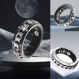 Smart Ring Cuban Link Rings Heart Rate Monitor Sleep Health Ring for Men Punk Smart Rings for Android & iOS Step Counter Calorie Counter Sport Fitness Tracker