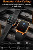 Rugged Military Smart Watch for Men Android Phones 1.83" Outdoor Running Smartwatch with Answer/Make Call 100 Sport Modes Fitness Tracker