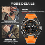 Findtime Men's Digital Watch Sports Waterproof Watches Military Stopwatch Alarm Mens Wristwatch for Running Swimming Watch Big Face Analog Watch
