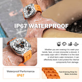 2 in 1 Smart Watch with Earbuds for Men TWS Wireless Earphones Smart Watches for Android iOS Phones with Bluetooth Calls Heart Rate Sleep Monitor Exercise Modes Custom Dial