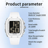 Findtime Digital Watches for Elderly Men, Large Face Voice Talking White Watch with English Speaking LED Backlight Big Number Easy to Read Timer Alarm 5ATM Waterproof