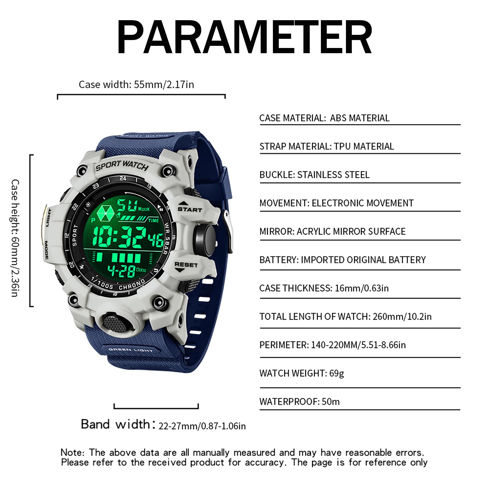 Findtime Men's Digital Watch Military Large Face Alarm Stopwatch Tactical Waterproof Wristwatch Relojes para Hombres Watches for Men