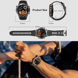 GPS Smart Watch Running Watches, Military Smart Watches with Bluetooth Call Heart Rate Monitor Pedometer Step Counter, Barometer Altitude Compass Smartwatches