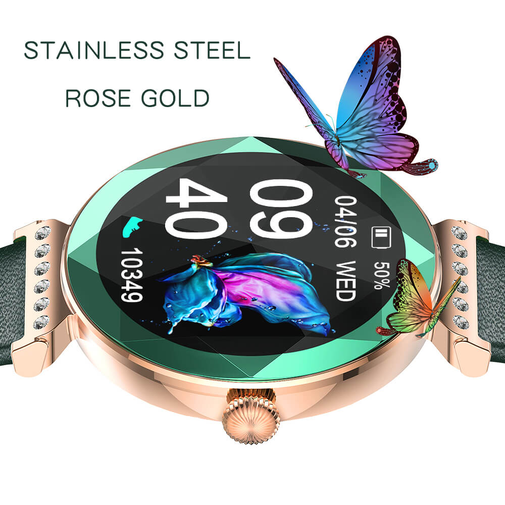 Findtime Luxury Smart Watches for Women with Real-time Heart Rate Monitoring IP68 Waterproof