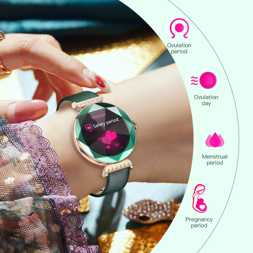 Findtime Luxury Smart Watches for Women with Real-time Heart Rate Monitoring IP68 Waterproof