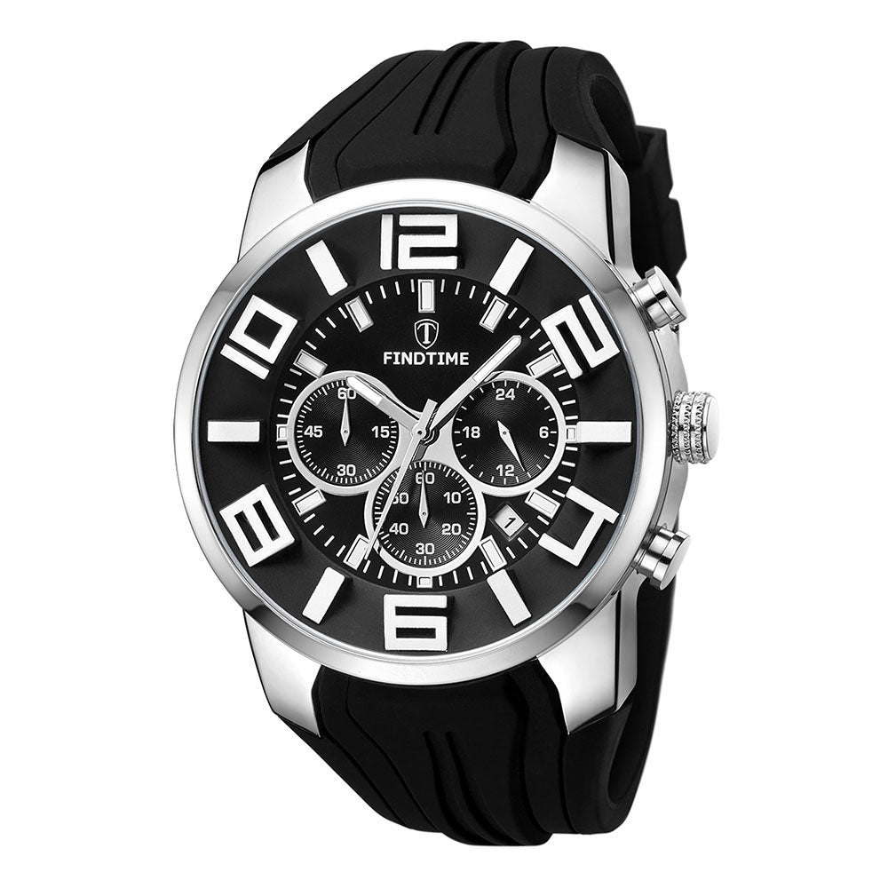 Men's Chronograph Watch with Luminous Unique Design Sport Watches Waterpoof Quartz Stopwatch