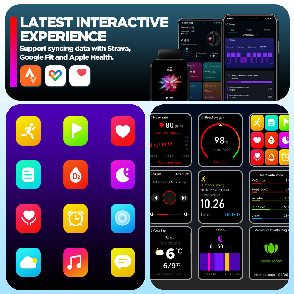Findtime GPS Smart Watch with Heart Rate Blood Oxygen Monitor