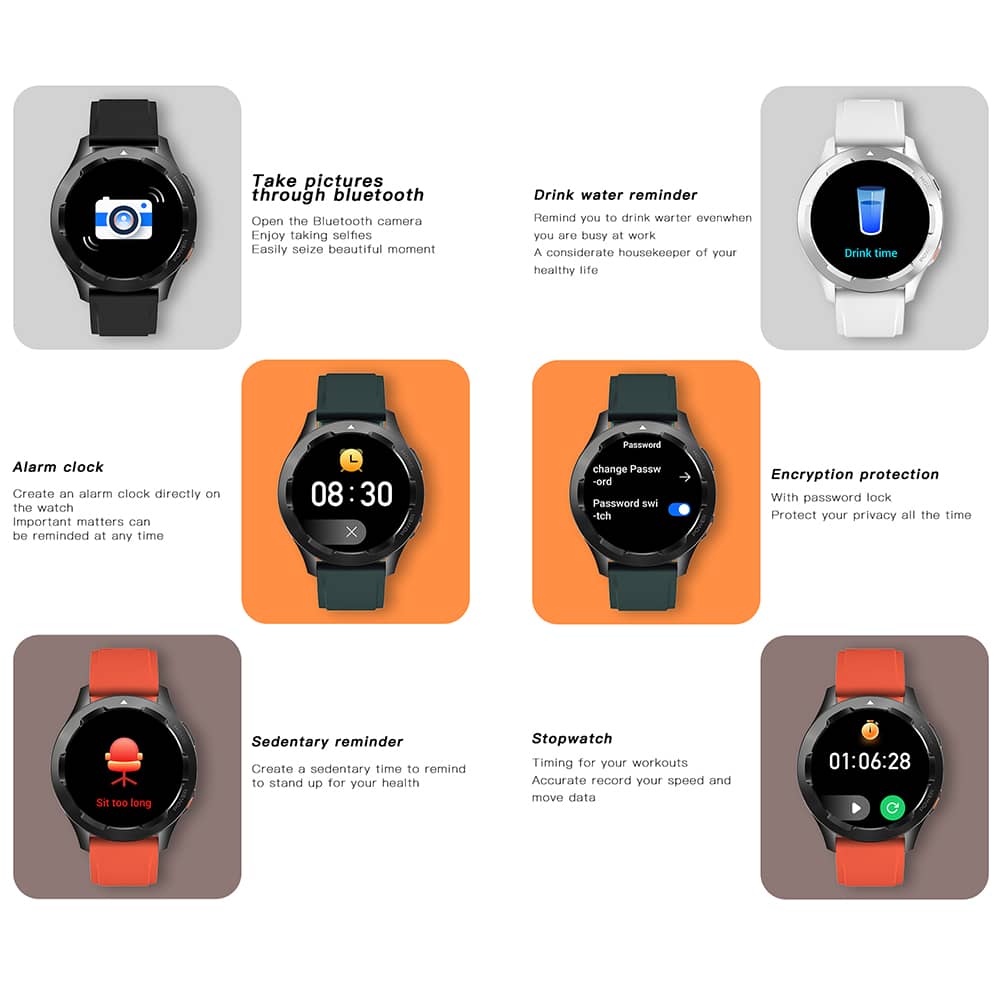 Findtime Smart Watch Blood Pressure Monitor Heart Rate Blood Oxygen Body Temperature