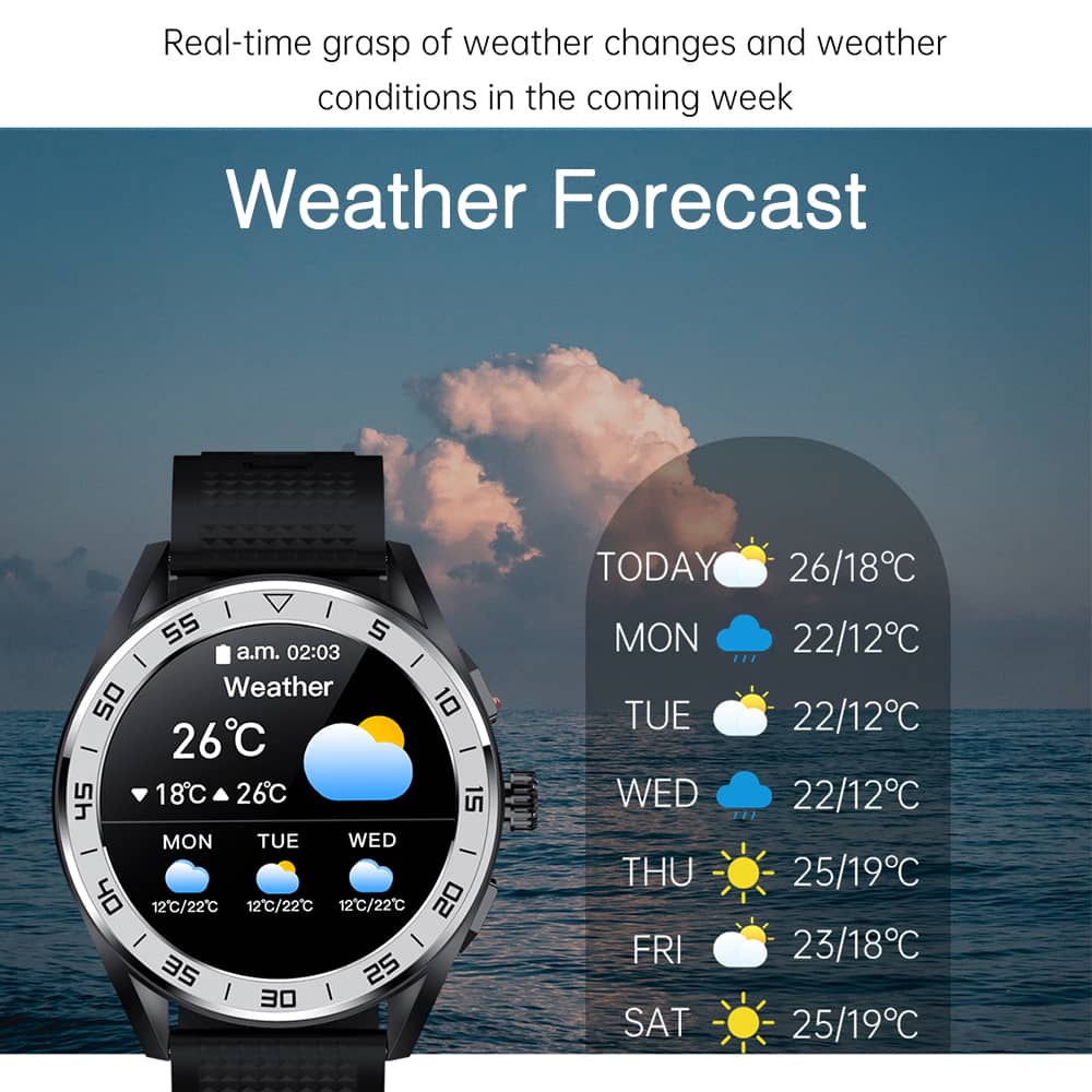Findtime Smart Watch with Blood Pressure and Blooed Oxygen Heart Rate Body Temperature Monitoring Bluetooth Calling