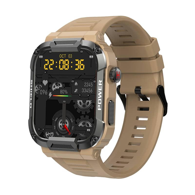Findtime Military Smart Watch with Blood Pressure Monitor Heart Rate Blood Oxygen Body Temperature Bluetooth Calling