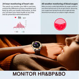 Findtime Smart Watch Monitor Blood Pressure Heart Rate Blood Oxygen Body Temperature Bluetooth Calling