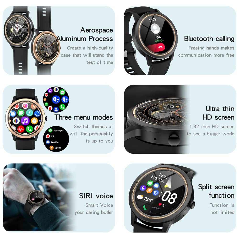 Findtime Smart Watch with Blood Pressure and Heart Rate Blood Oxygen Bluetooth Call