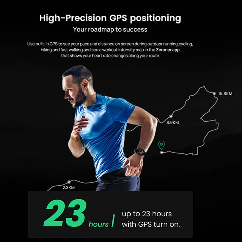 Findtime GPS Smartwatch with 24/7 Heart Rate Monitor Blood Oxygen IP68 Waterproof