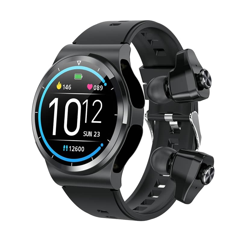 Findtime Smart Watch with Earbuds for Blood Pressure Heart Rate Blood Oxygen Monitor
