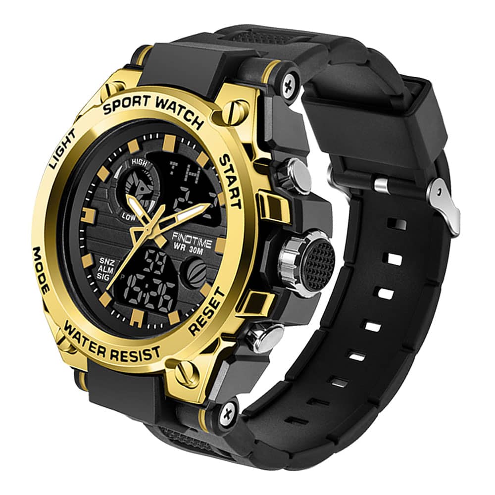 Men's Digital Watch Waterproof Tactical Watch with Alarm LED Outdoor Sports Stopwatch Army Military Watch - Findtime