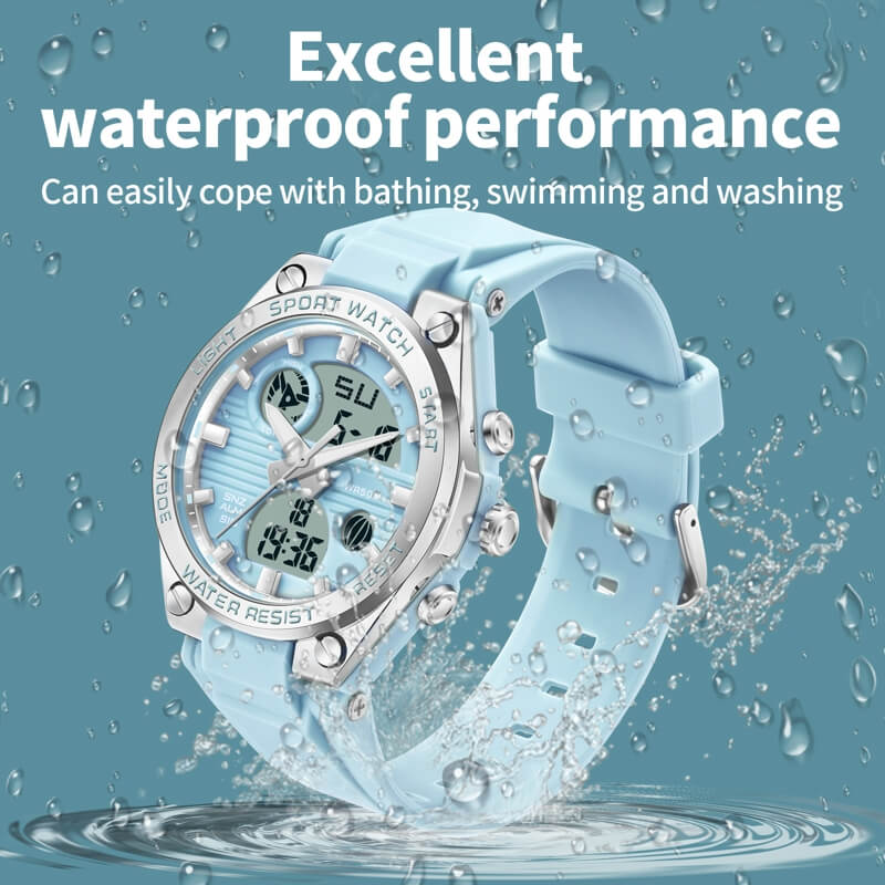 Findtime Womens Military Tactical Digital Watch Sport Waterproof Analog Watches LED Backlight Alarm Stopwatch