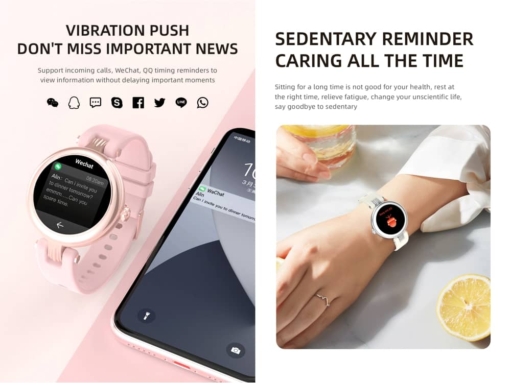 Findtime Smart Watch for Women Bluetooth Calling Blood Pressure Monitoring