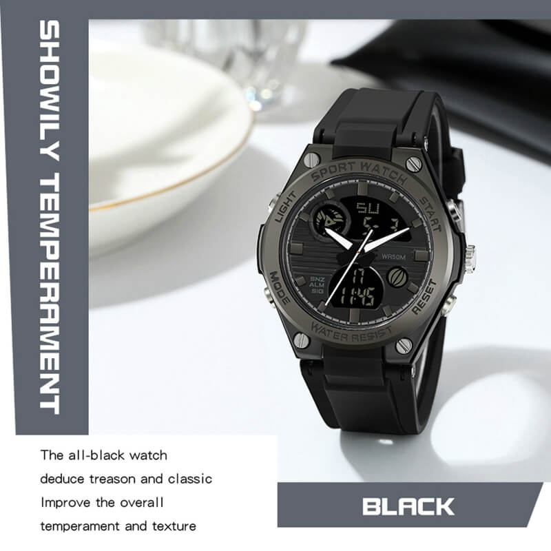 Findtime Womens Military Tactical Digital Watch Sport Waterproof Analog Watches LED Backlight Alarm Stopwatch