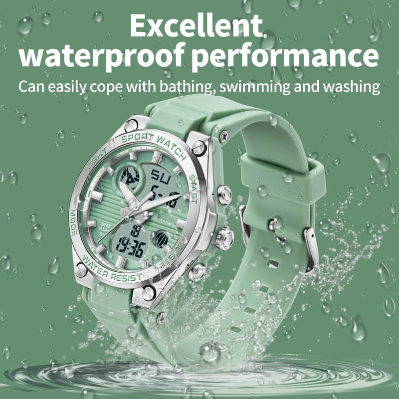 Findtime Womens Military Tactical Digital Watch Sport Waterproof Analog Watches LED Backlight Alarm Stopwatch