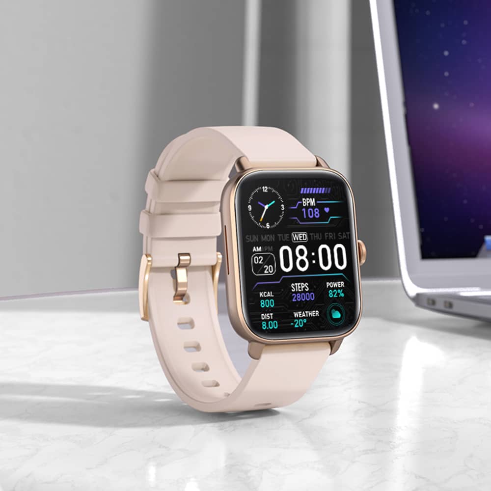 Bluetooth Call Smart Watch Real-time Heart Rate Monitor Message Reminder IP67 Waterproof