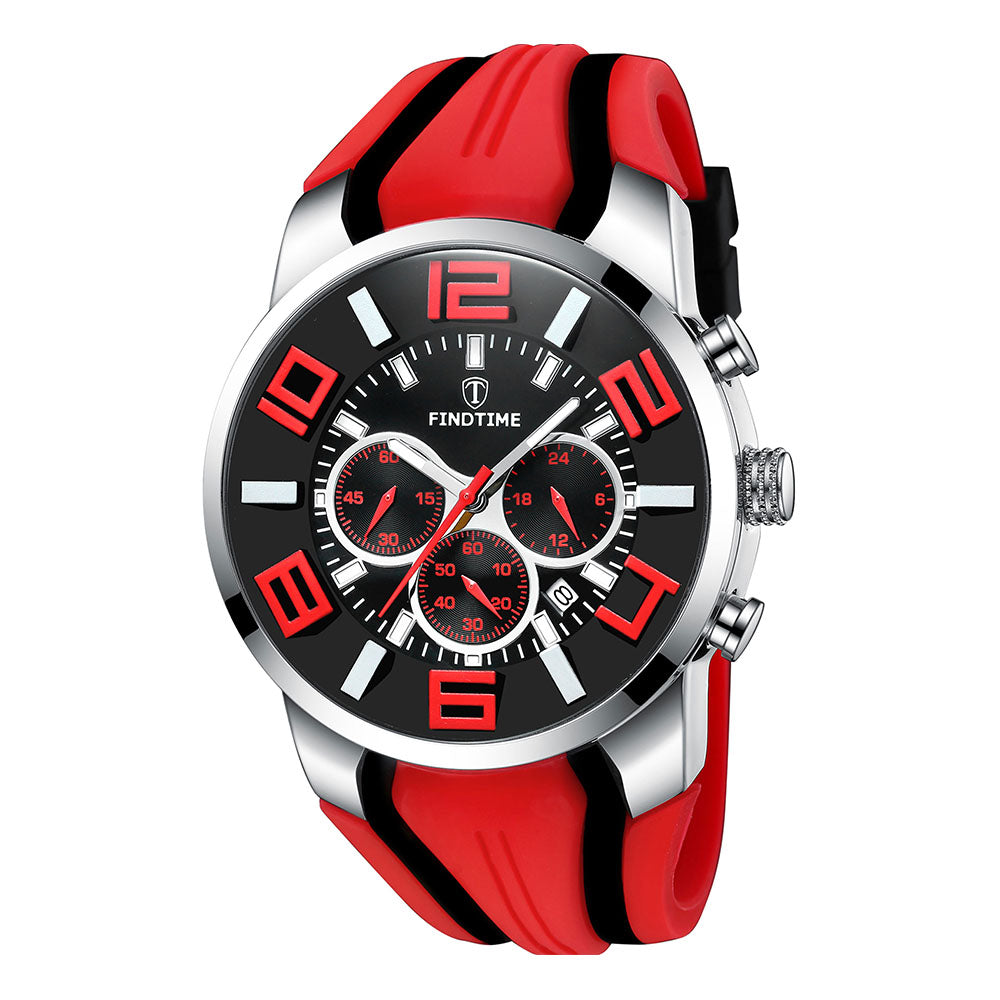 Men's Chronograph Watch with Luminous Unique Design Sport Watches Waterpoof Quartz Stopwatch