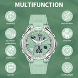 Findtime Womens Military Tactical Digital Watch Sport Waterproof Analog Watches LED Backlight Alarm Stopwatch