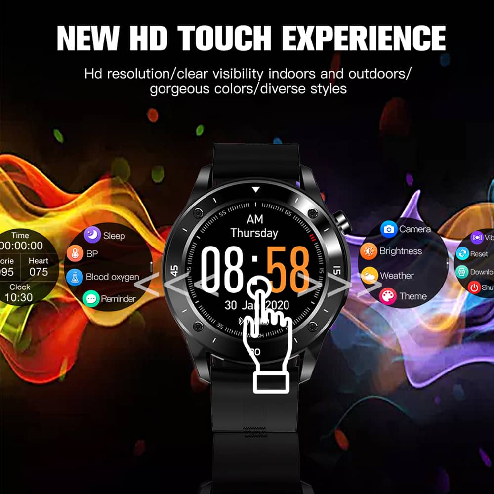 Findtime Smart Watch for Men Women Blood Pressure Heart Rate Monitoring