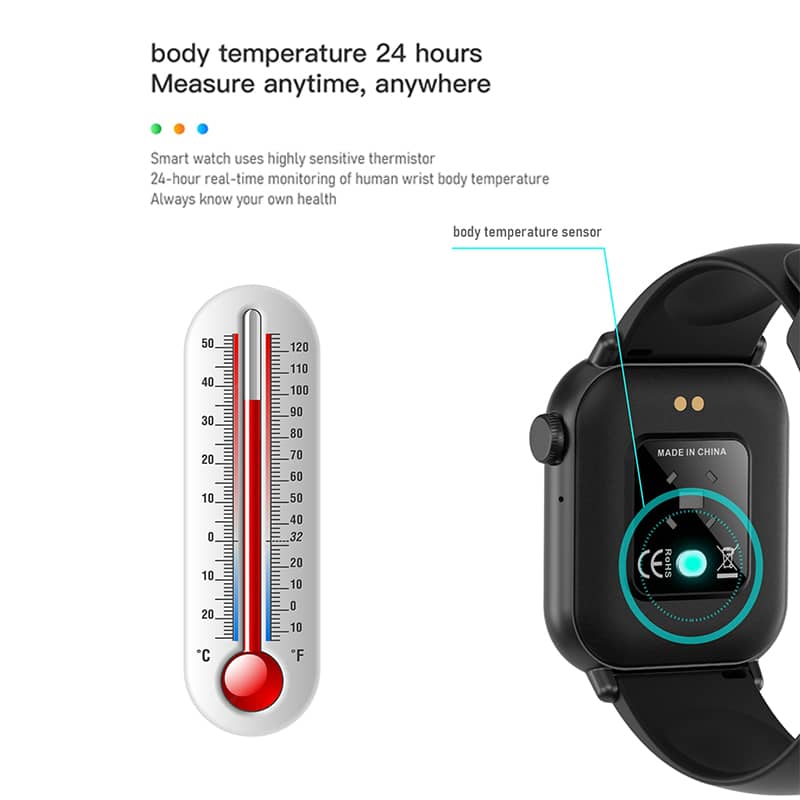 Findtime Smart Watch Blood Pressure Monitor Body Temperature Blood Oxygen Heart Rate with Bluetooth Calling