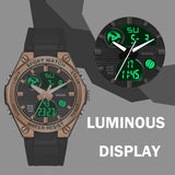 Findtime Womens Military Tactical Digital Watch Sport Waterproof Analog Watches LED Backlight Alarm Stopwatch