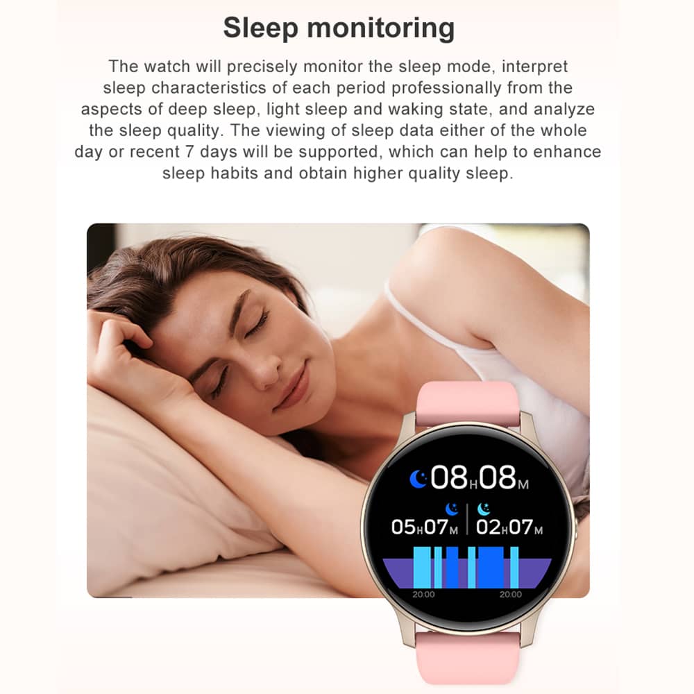 Findtime Smart Watch with Blood Pressure Heart Rate Blood Oxygen Monitor for Andriod & IOS Phones