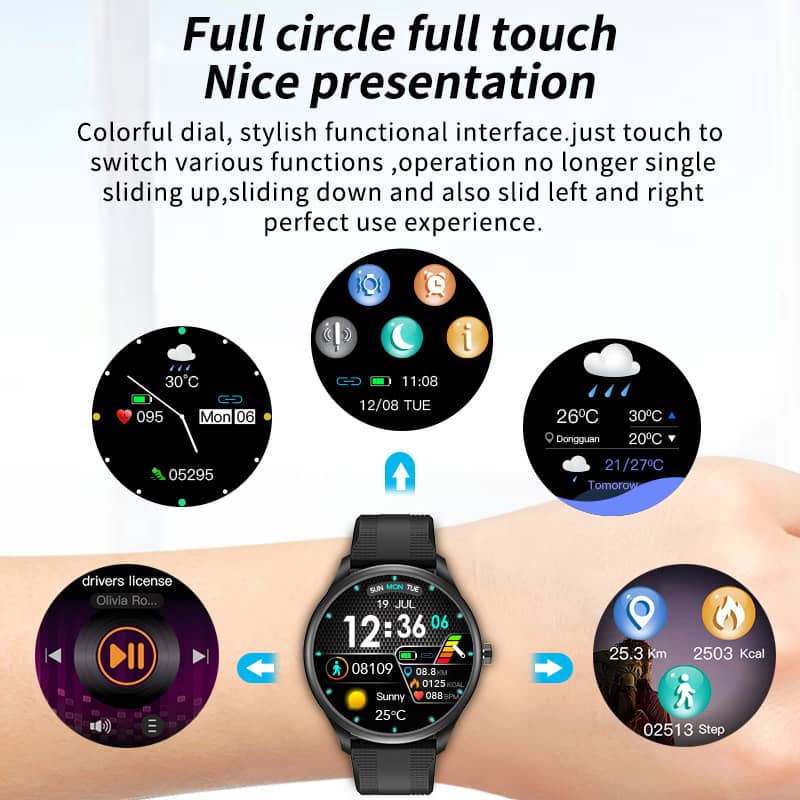 Findtime Smart Watch with Bluetooth Calling Heart Rate Blood Pressure Monitoring