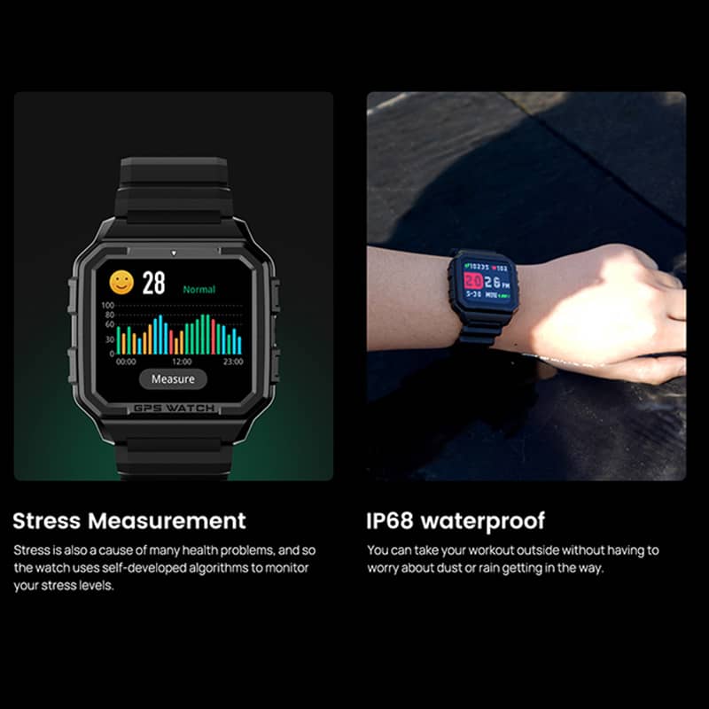 Findtime GPS Smartwatch with 24/7 Heart Rate Monitor Blood Oxygen IP68 Waterproof