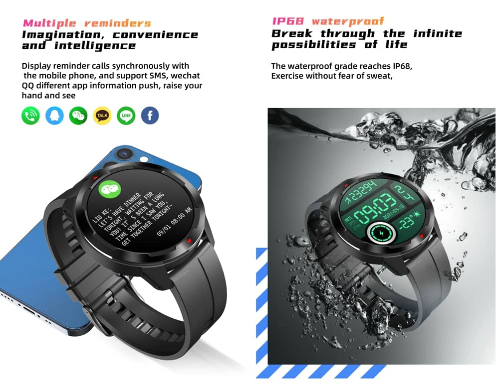 Findtime Smart Watch Bluetooth Calling Blood Pressure Blood Oxygen Heart Rate Monitoring