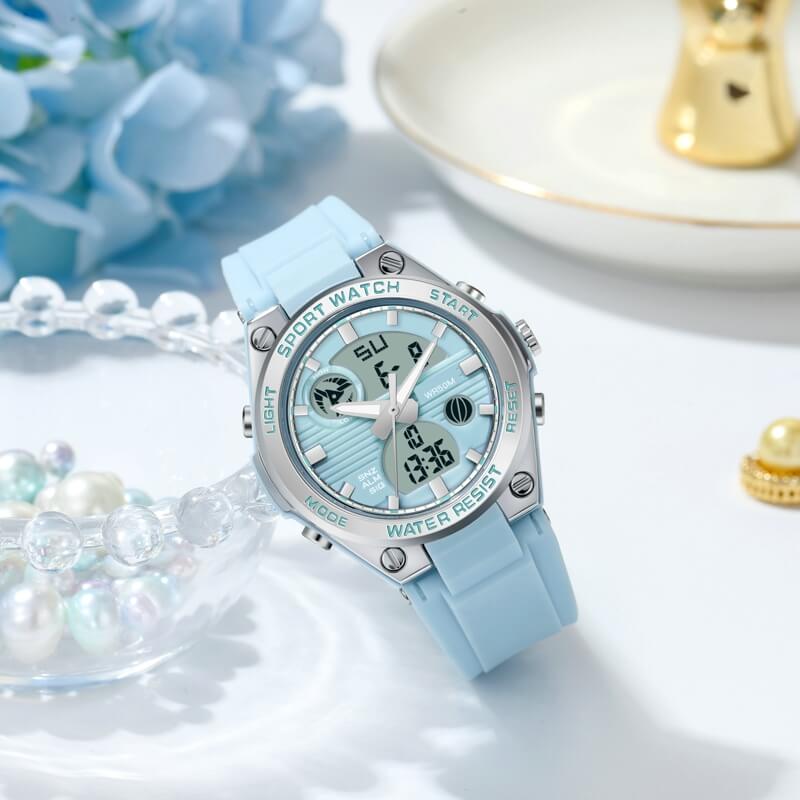 Findtime Womens Military Tactical Digital Watch Sport Waterproof Analog Watches LED Backlight Alarm Stopwatch