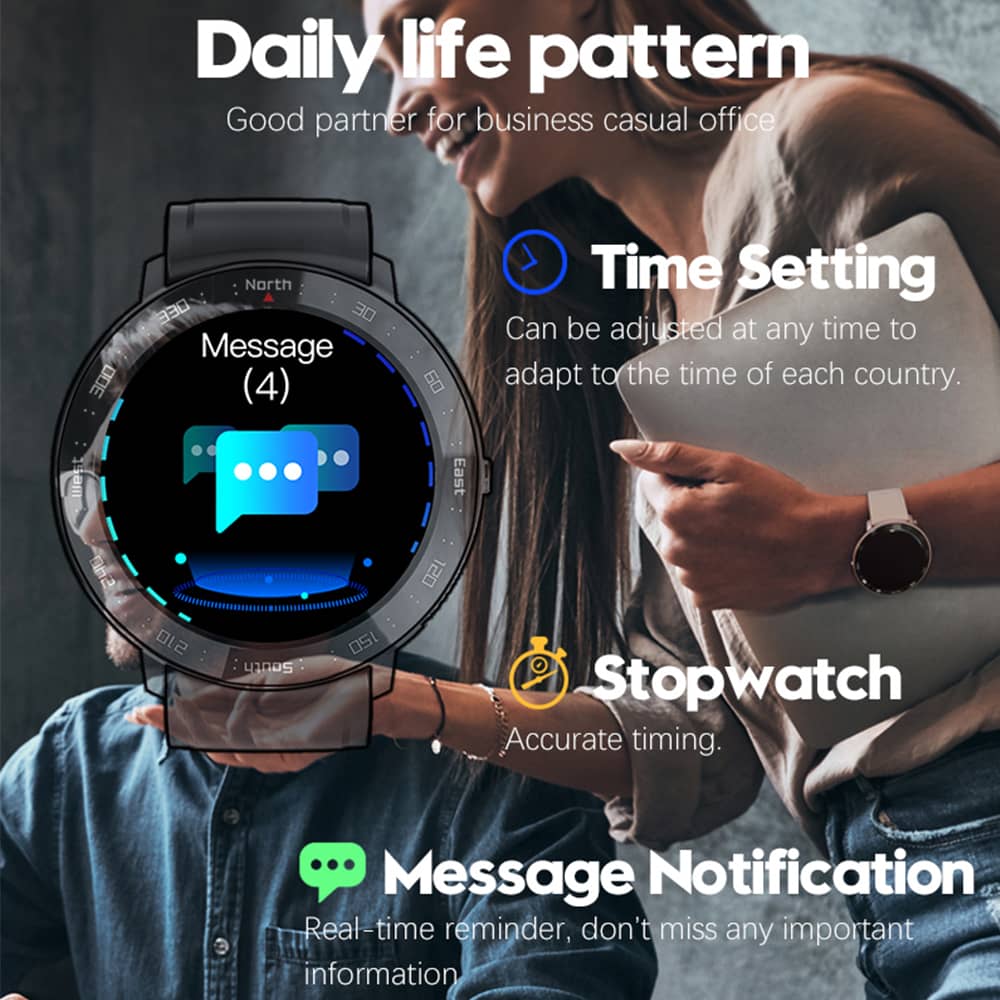 Findtime Blood Pressure Monitor Watch Real-Time Heart Rate Smartwatches for Men Women