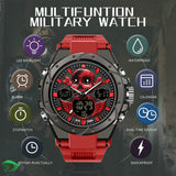 Findtime Skull Digital Watch for Men Unique Military Watches LED Backlight Waterproof Sport Outdoor