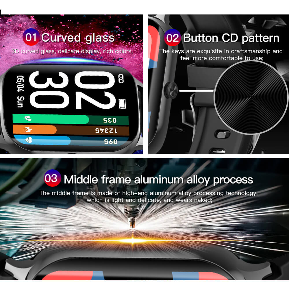 Findtime Smart Watch Body Temperature Blood Pressure Heart Rate Monitor