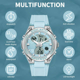 Findtime Womens Military Tactical Digital Watch Sport Waterproof Analog Watches LED Backlight Alarm Stopwatch