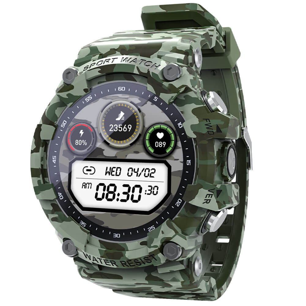 Findtime Military Smart Watch Heart Rate Blood Pressure Monitor 15+ Days Battery Life IP68 Waterproof