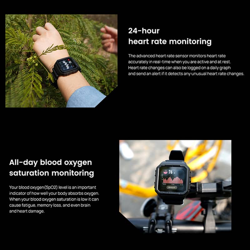 Findtime GPS Smartwatch with 24/7 Heart Rate Monitor Blood Oxygen IP68 Waterproof