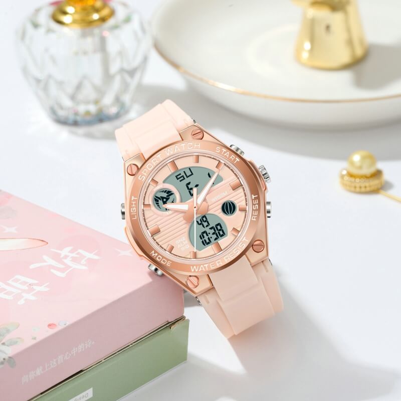 Findtime Womens Military Tactical Digital Watch Sport Waterproof Analog Watches LED Backlight Alarm Stopwatch