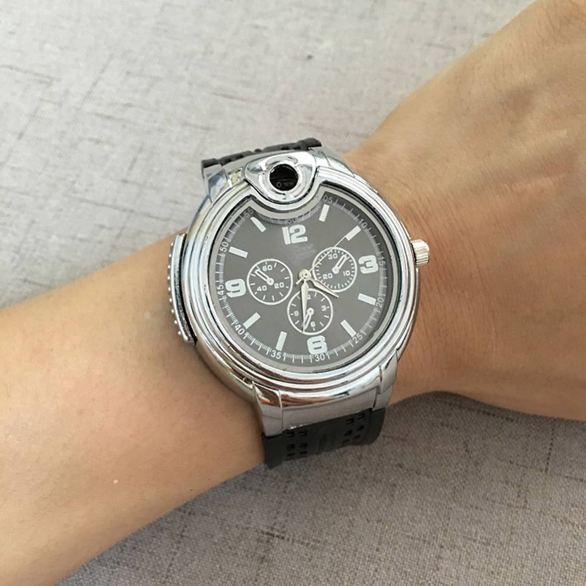 Cigarette Lighters Cool Unique Cigar Lighter Watch for Men Novelty Refillable Butane