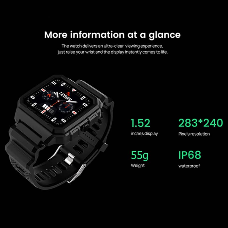 Findtime GPS Smartwatch with 24/7 Heart Rate Monitor Blood Oxygen IP68 Waterproof