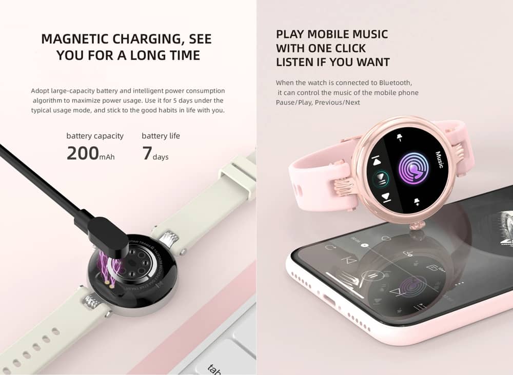 Findtime Smart Watch for Women Bluetooth Calling Blood Pressure Monitoring