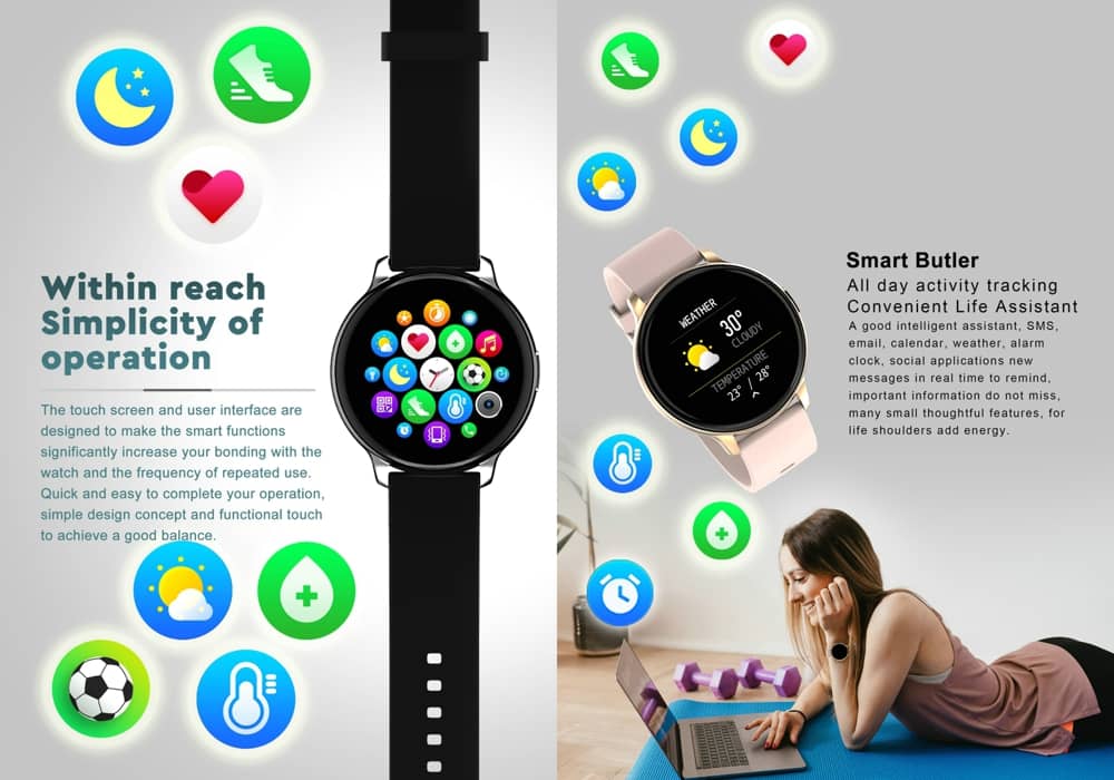Findtime Smart Watch Blood Pressure SpO2 Heart Rate Monitoring Bluetooth Calling